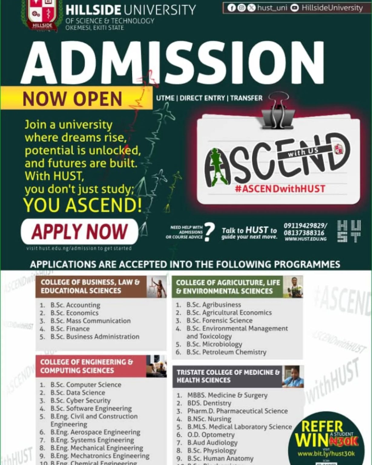HillSide Admission